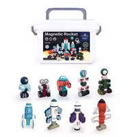 اسباب بازی مگنتی طرح موشک فضایی 68 تکه کد 352