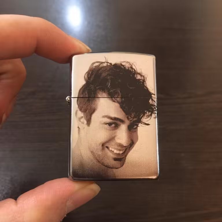 فندک  زیپو بنزینی با حک چهره یا اسم  دلخواه با جعبه  