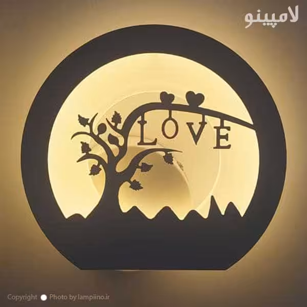 شبخواب دیواری ال ای دی LOVE آفتابی