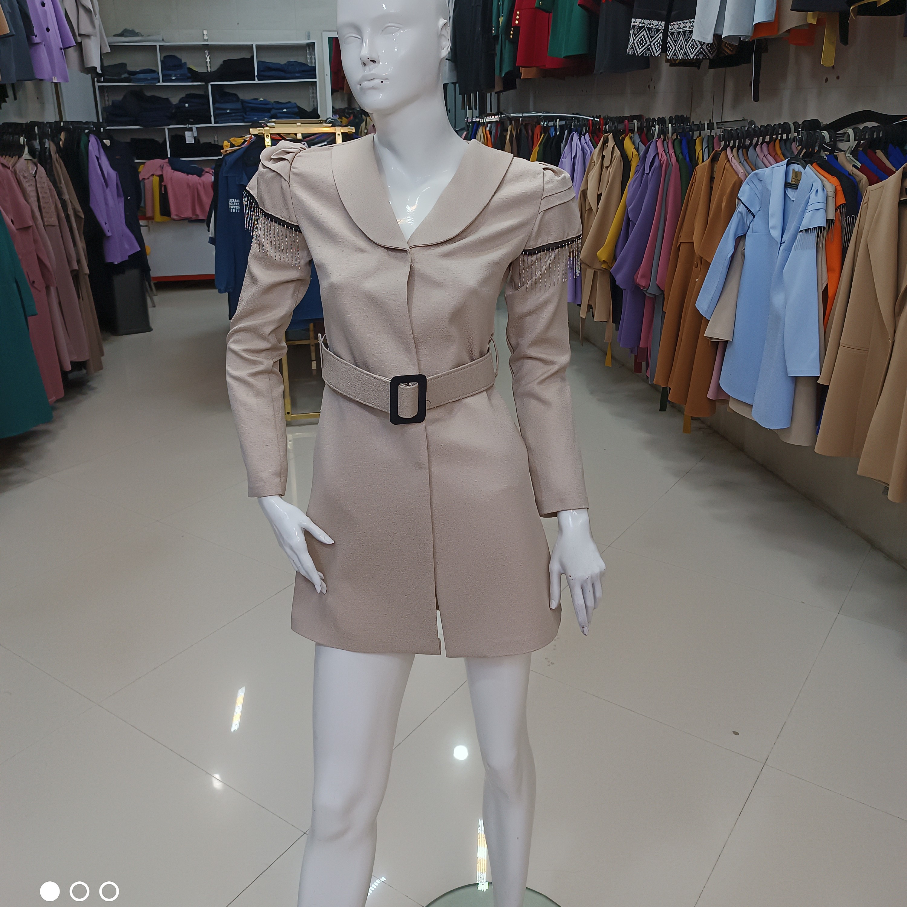 مانتو مدل آستین زنجیری کتان لمه