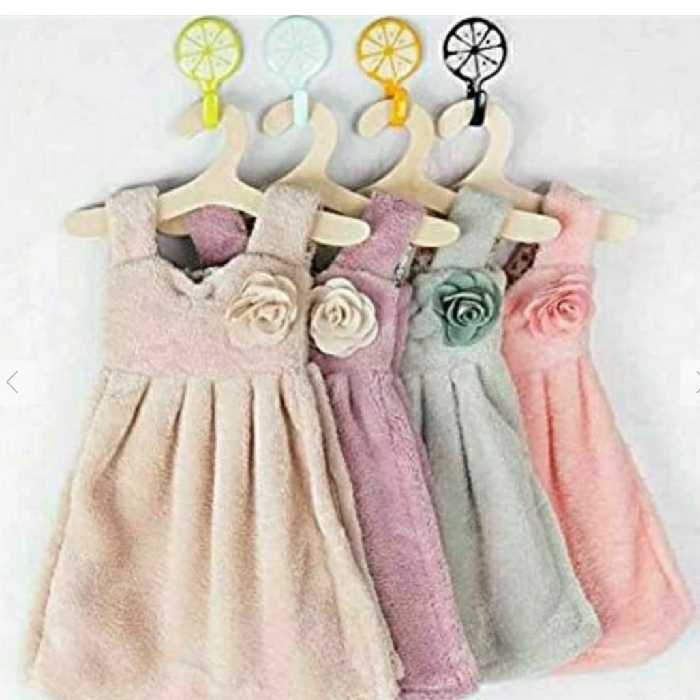 حوله آشپزخانه دستی طرح پیراهن عروسک فانتزی برند DOLl