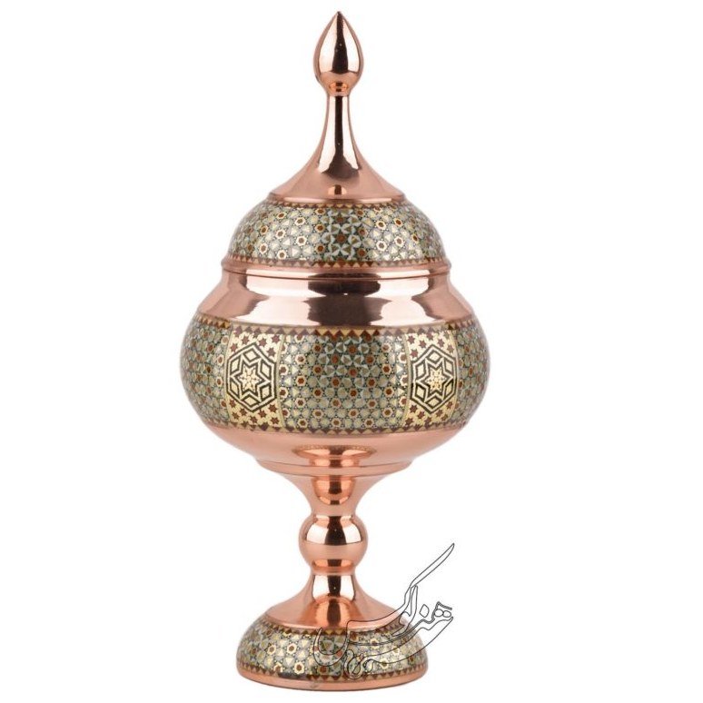 شکلات خوری مس و خاتم کوچک سایز 24