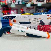 اسباب بازی تفنگ توپ  دولول تیر چسبونکی