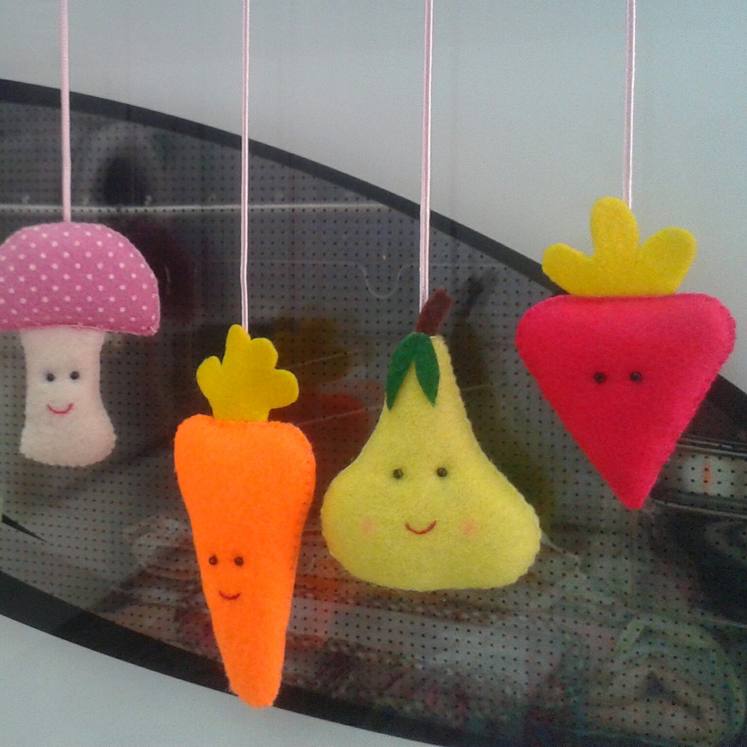 آویز اجاق گاز طرح میوه نمدی