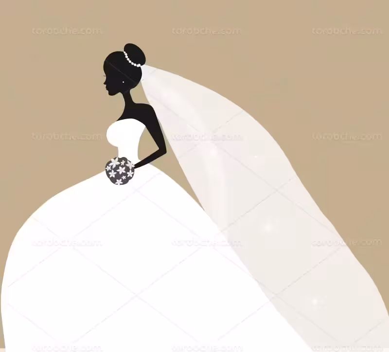 وکتور عروس زیبا | گرافیک با طعم تربچه