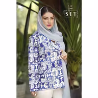 کت مجلسی مدل ماهریس رنگ ترکیبی آبی کد 1860 برند SET