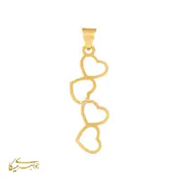 آویز گردنبند جواهری میکا طرح قلب طلا 18 عیار کد 06102990040