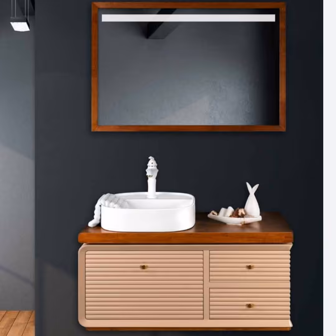 روشویی کابینتی فول ست مدل کوردوبا ابعاد 98در 46 سایز آینه 98 در 65