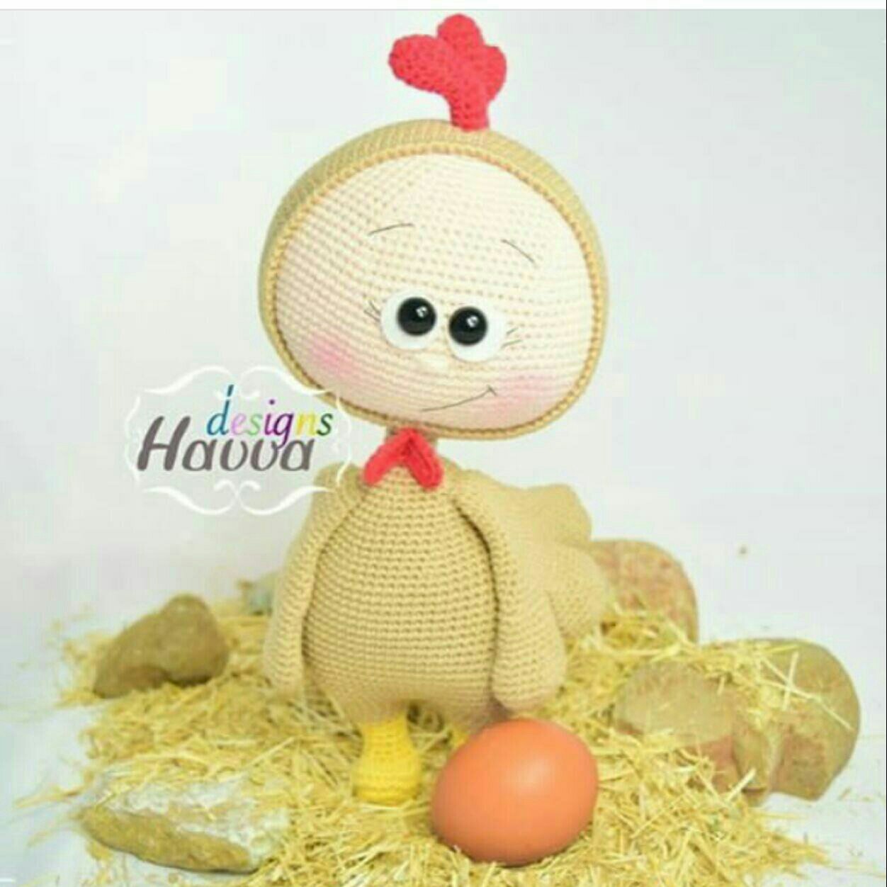 عروسک بافتنی بونی با لباس جوجه