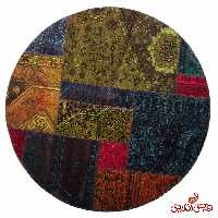 فرش گرد دستباف کلاژ کد 5071