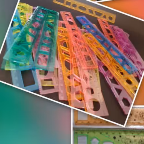 خط کش 20 شابلون دار پک 2 عددی ارزانی باران تحریر