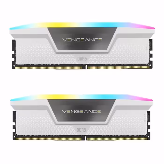 رم کورسیر VENGEANCE RGB White 32GB 16GBx2 5200MHz CL36 DDR5