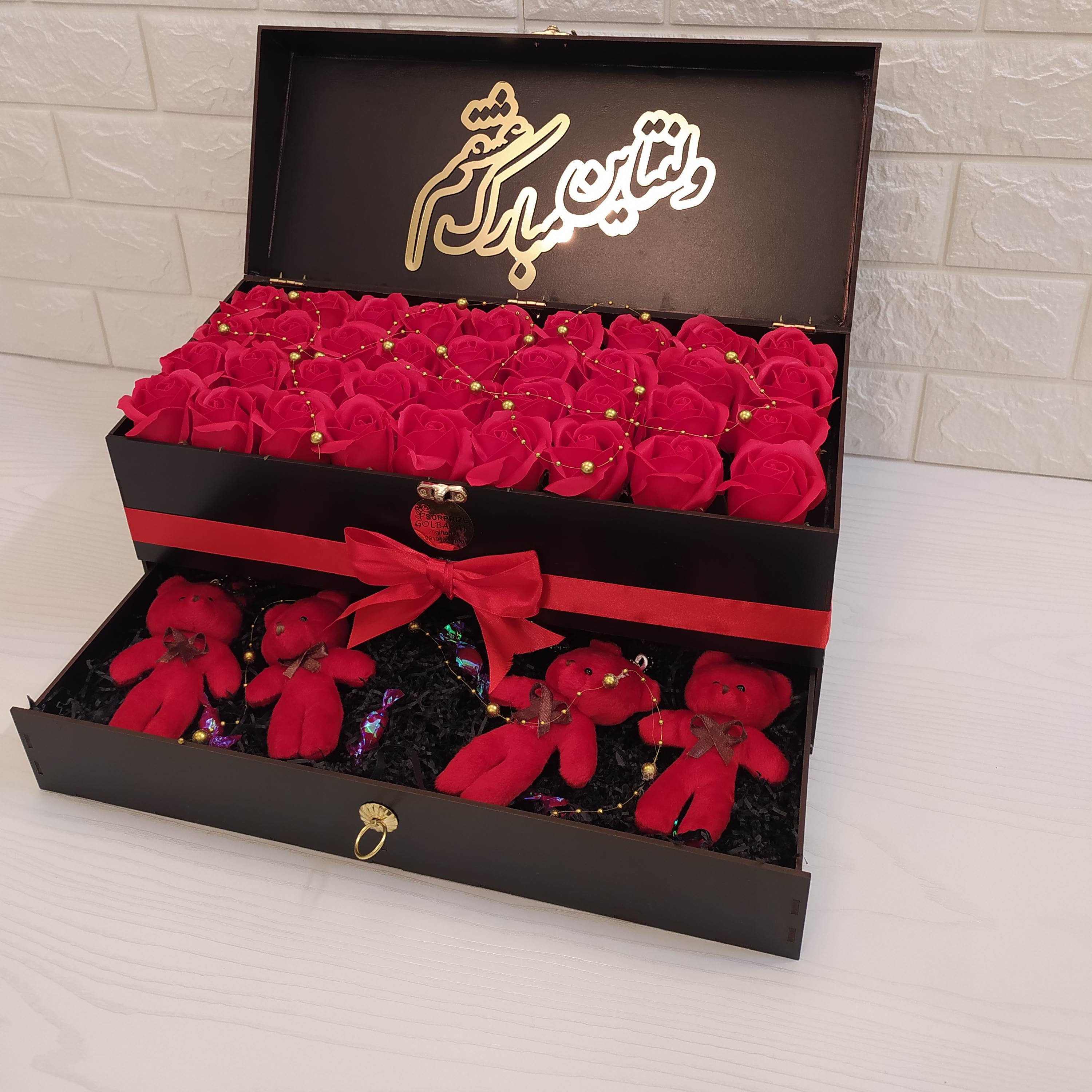 باکس گل مستطیلی کشودار 