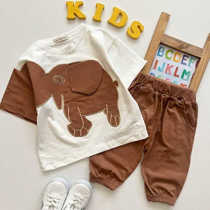 تیشرت و شلوارک فیل اسپورت دختر و پسری