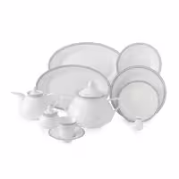 سرویس چینی زرین 12 نفره کامل وایت رز (108 پارچه)