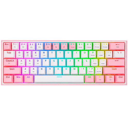 کیبورد گیمینگ ردراگون مدل K616 FIZZ Pro White & Pink