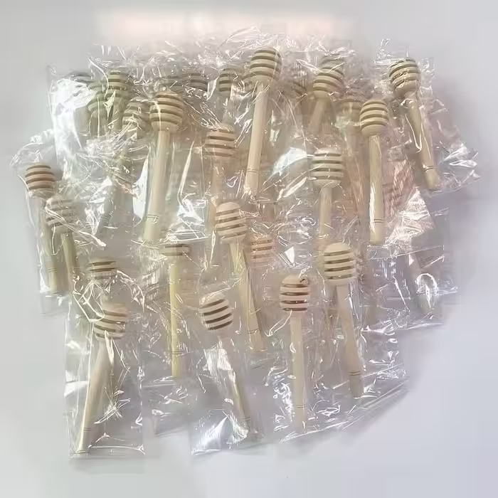 قاشق چوبی مخصوص عسل (13 سانتی) بسته 50 عددی 