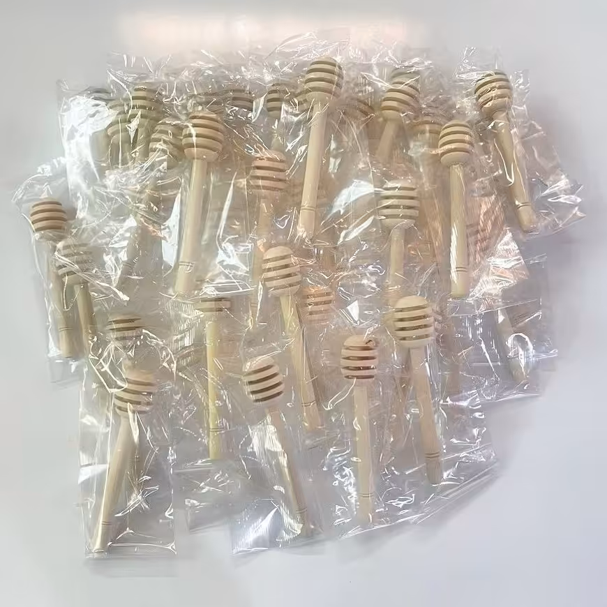 قاشق چوبی مخصوص عسل (13 سانتی) بسته 50 عددی 