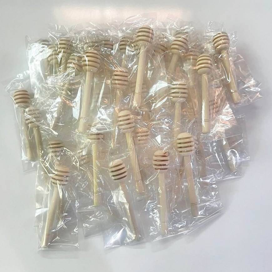 قاشق چوبی مخصوص عسل (13 سانتی) بسته 50 عددی 