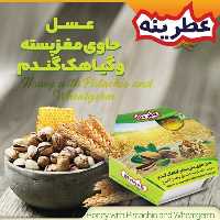 معجون عسل باجوانه گندم حاوی مغز پسته صبحانه کامل وخوشمزه