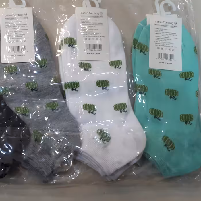 جوراب نخی پنبه درجه یک فانتزی 10-تایی