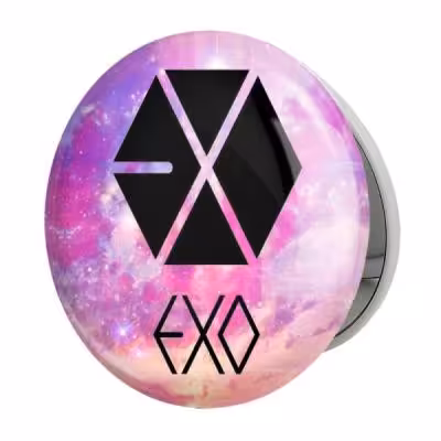 آینه جیبی خندالو طرح گروه موسیقی اکسو EXO مدل تاشو کد 2529