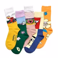 جوراب خارجی سه ربع  طرح دار فری سایز از 36 تا 42 در رنگ و طرح مختلف