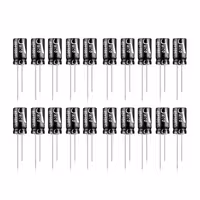 خازن الکترولیت 100 میکرو فاراد 16 ولت جی دبلیو کو کد Silvana-C05 بسته 20 عددی
