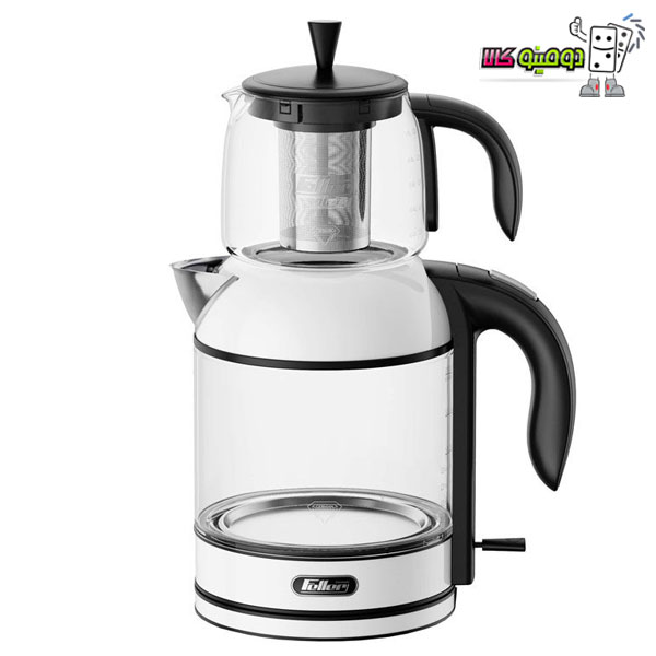 خرید چای ساز روهمی فلر مدل TS 286 شیشه ای سفید / قرمز - دومینو کالا