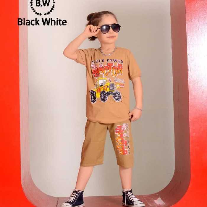 تیشرت شلوارک کتان پسرانه دخترانه اسپرت درجه یک آنزیم شور  سایز  40-45-50-55 با ارسال رایگان 