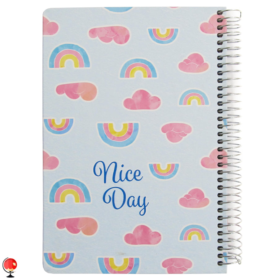 دفتر مشق 100 برگ سیمی طرح روز خوب جلد سخت سویل