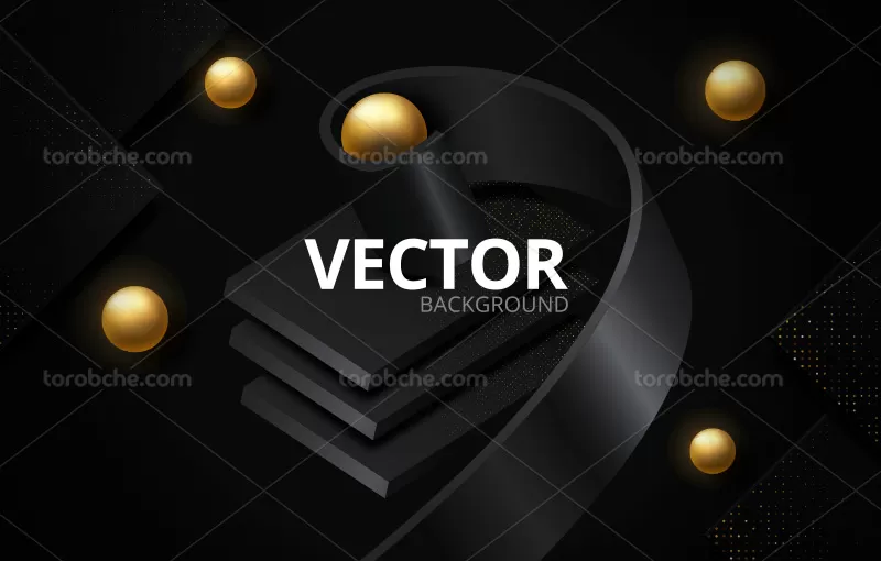 وکتور بک گراند مشکی و طلایی | گرافیک با طعم تربچه
