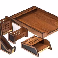 ست میز اداری مدل امین 5 تیکه  لیزری