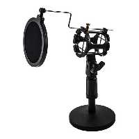 قیمت و خرید پایه میکروفون رومیزی مدل PS-4 مجهز به پاپ فیلتر | یاس ارتباط