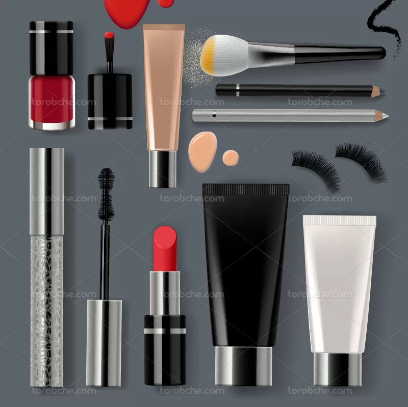 وکتور وسایل آرایشی و بهداشتی | گرافیک با طعم تربچه