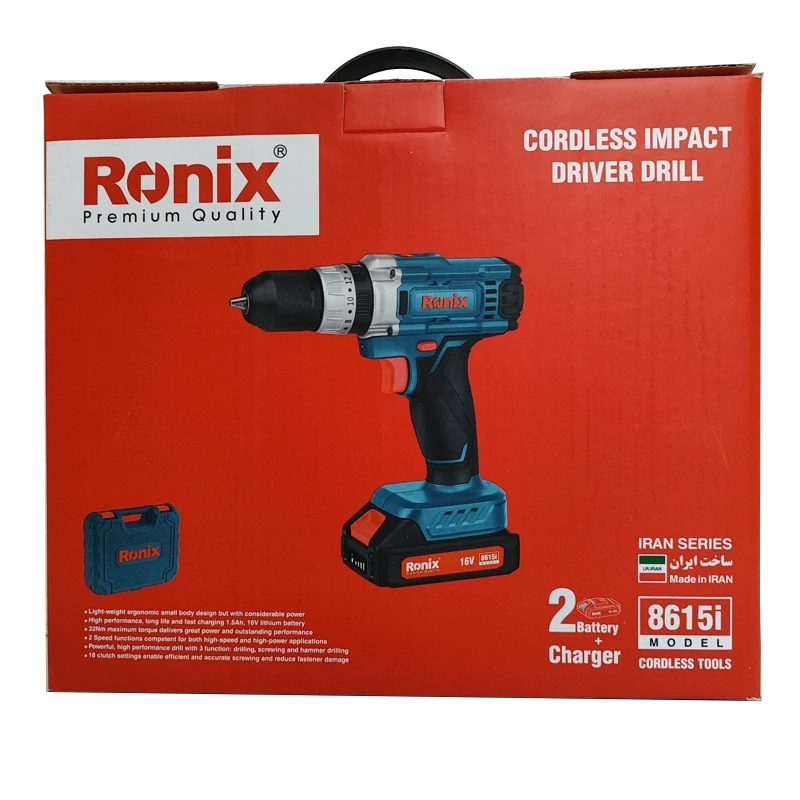 دریل پیچ گوشتی چکشی شارژی – 8615i رونیکس