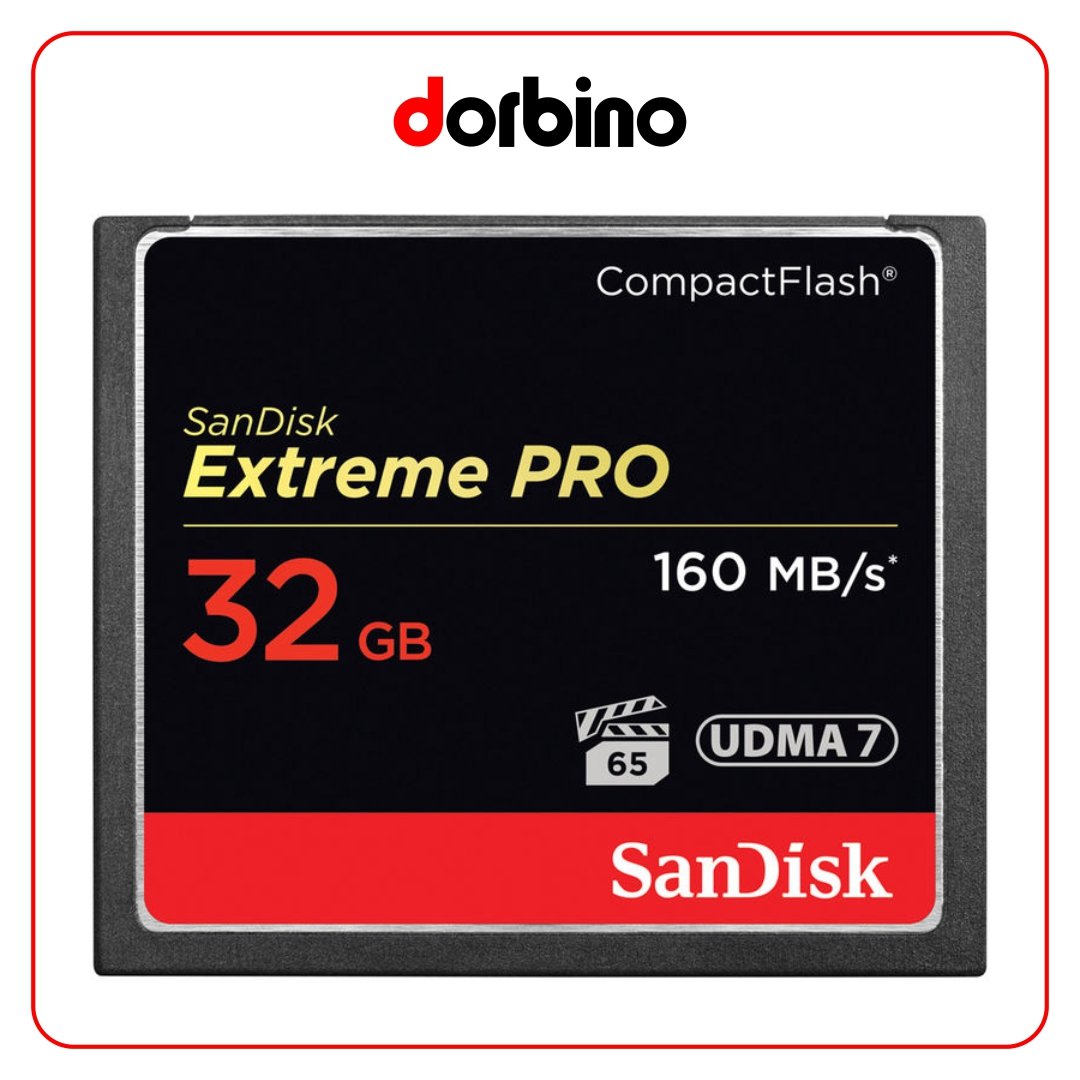 کارت حافظه SanDisk CF Extreme Pro 32 GB / 160(MB/s) / 1067X - فروشگاه دوربین دوربینو
