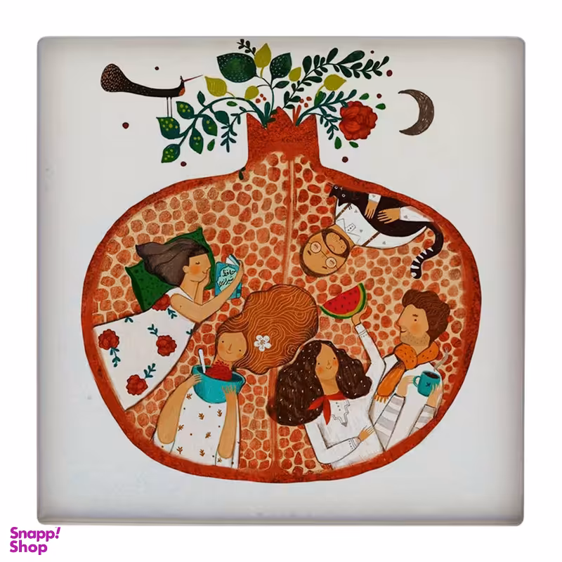 زیر لیوانی طرح انار یلدا کد 4862810_3837