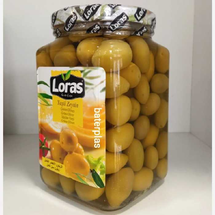زیتون سبز درشت لوراس 900گرم خالص ترکیه | amazonchi