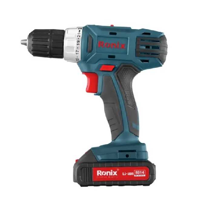 دریل پیچ گوشتی شارژی لیتیوم 14 ولت رونیکس با گارانتی واقعی مدل 8014 (فروش ویژه و ارسال رایگان)