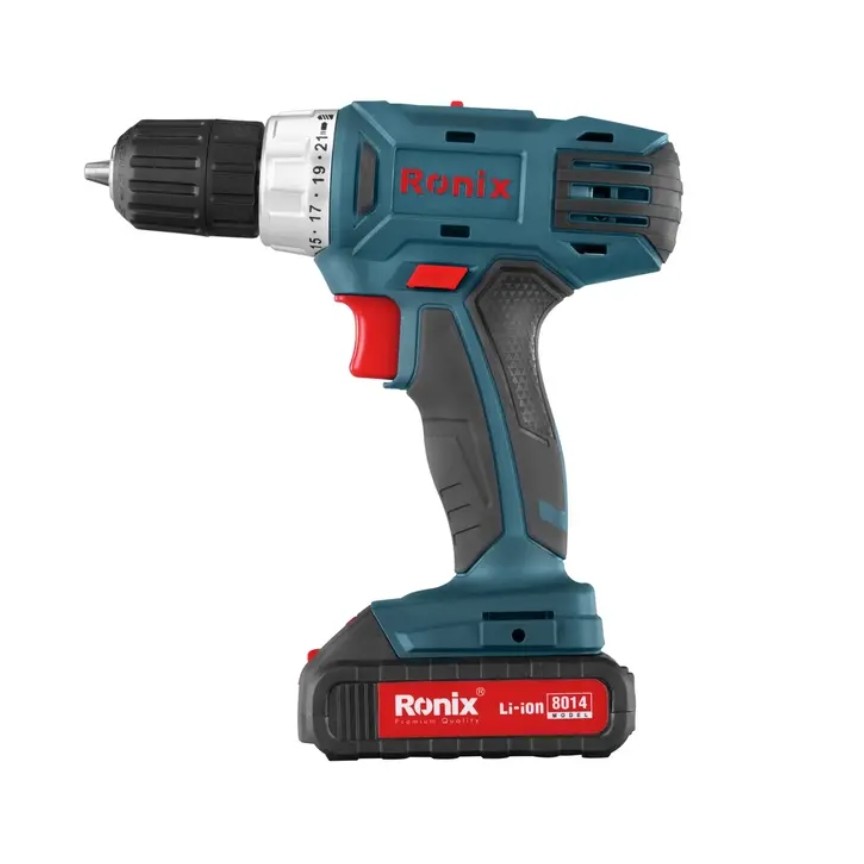 دریل پیچ گوشتی شارژی لیتیوم 14 ولت رونیکس با گارانتی واقعی مدل 8014 (فروش ویژه و ارسال رایگان)