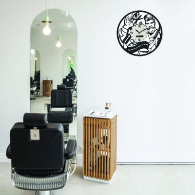 ساعت دیواری آذرلاکچری طرح آرایشگاه مردانه کد men11