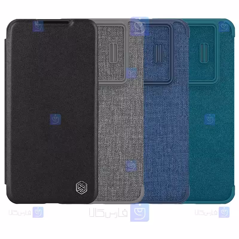 خرید کیف چرمی پارچه ای نیلکین Apple iPhone 15 Pro