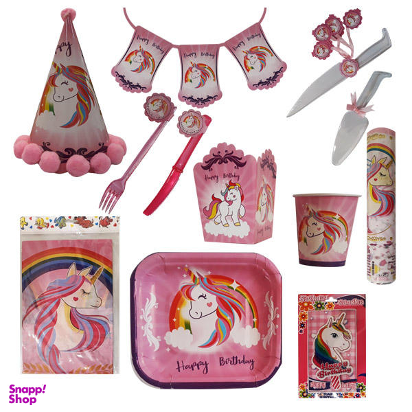 مجموعه 115 عددی تم تولد طرح اسب تک شاخ