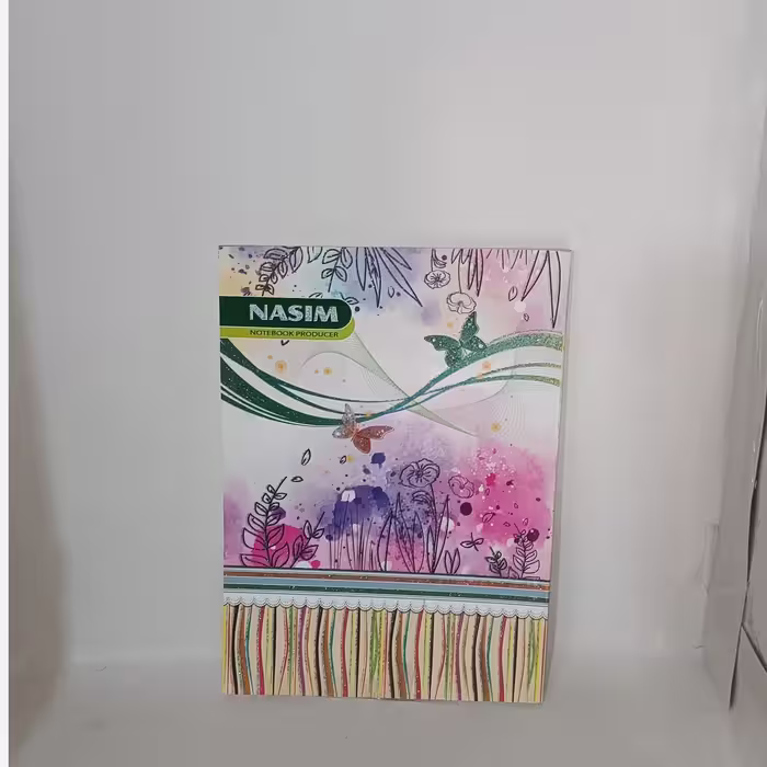 دفتر 80 برگ دو خط زبان انگلیسی ته چسب طرح کلاسیک 