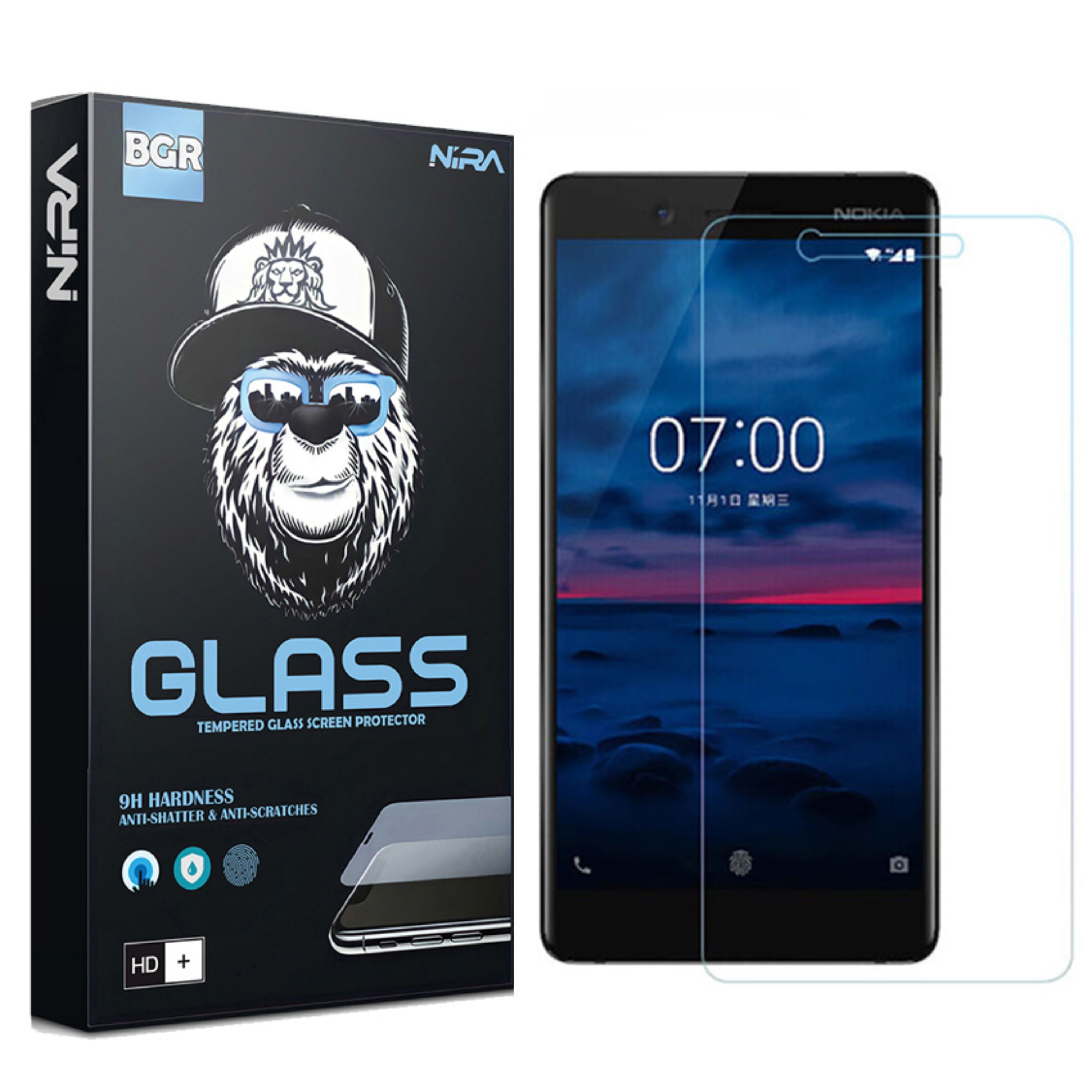 گلس شیشه ای نیرا  مناسب برای مدل نوکیا N7