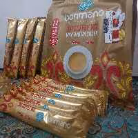 قهوه فوری بُن مانو حاوی شکر قهوه ای ساشه ای 24 عددی