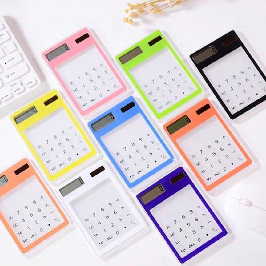 ماشین حساب شفاف فانتزی (موجودی رنگ چک شود )