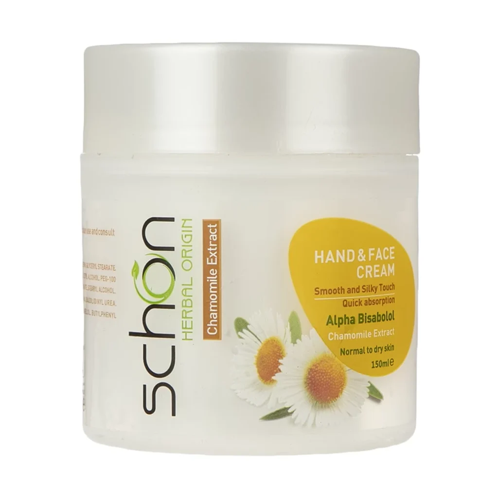 کرم مرطوب کننده دست و صورت بابونه شون schon