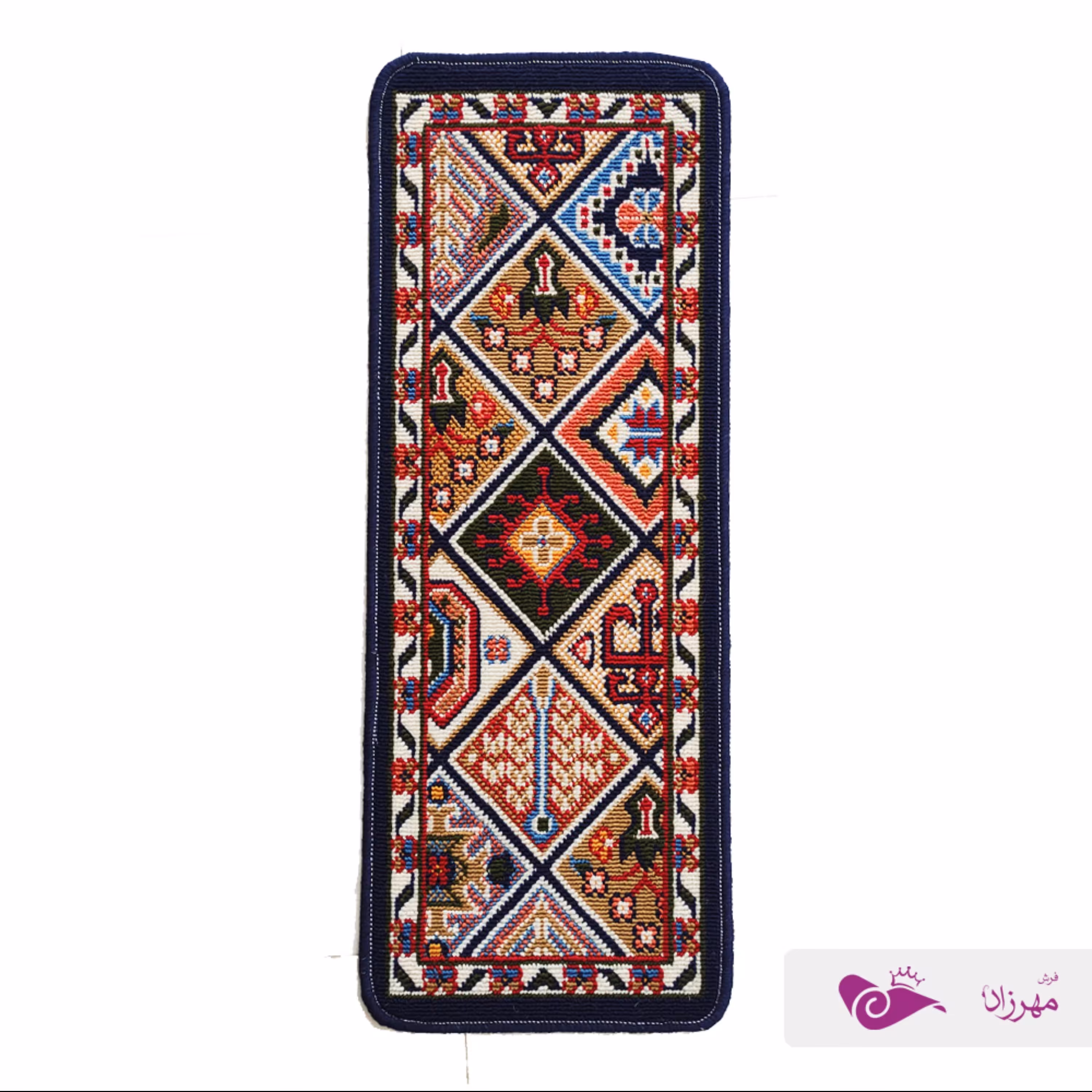 روپله ای 30 در 90 گلیم ماشینی نقشه محراب سرمه ای